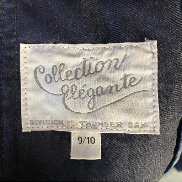 Vintage Womens Size 9/10 Black Long Trench Coat Blue Lining Belt Button Fits L - Picture 3 of 10